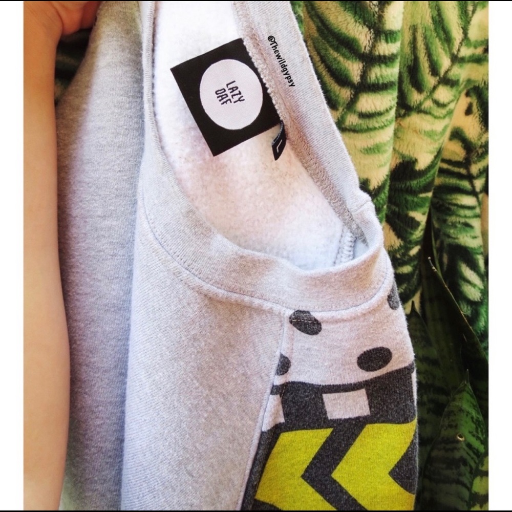 Lazy Oaf abstract sleeve popover sweater 🌜 - Picture 6 of 7